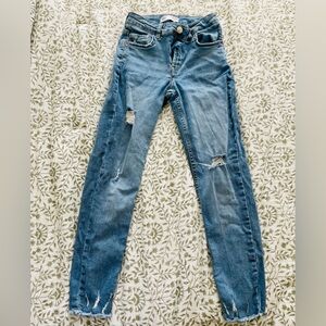 Zara Blue Distressed Skinny Jeans